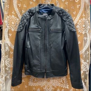 BLACK DEER LEATHER BIKER JACKET